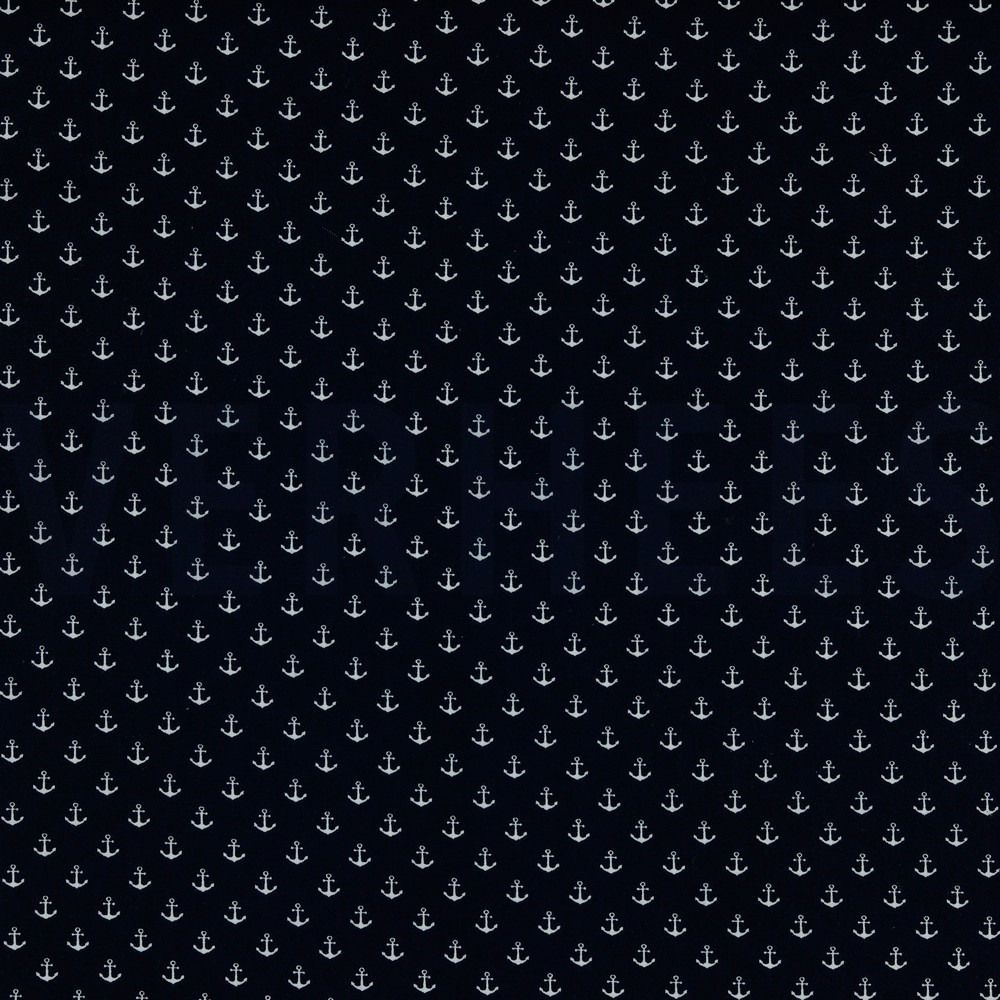 POPLIN PETIT ANCHOR NAVY