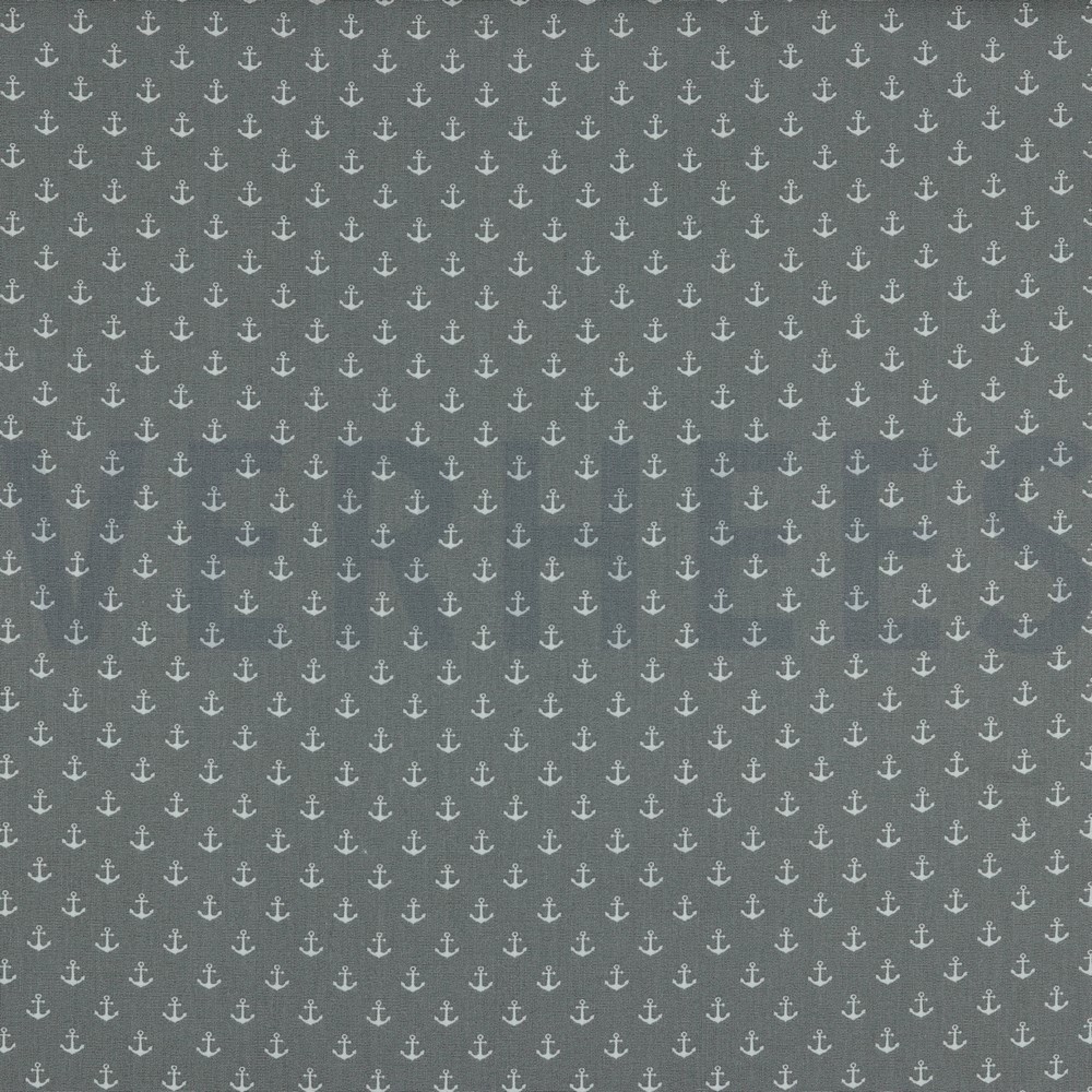 POPLIN PETIT ANCHOR GREY (hover)