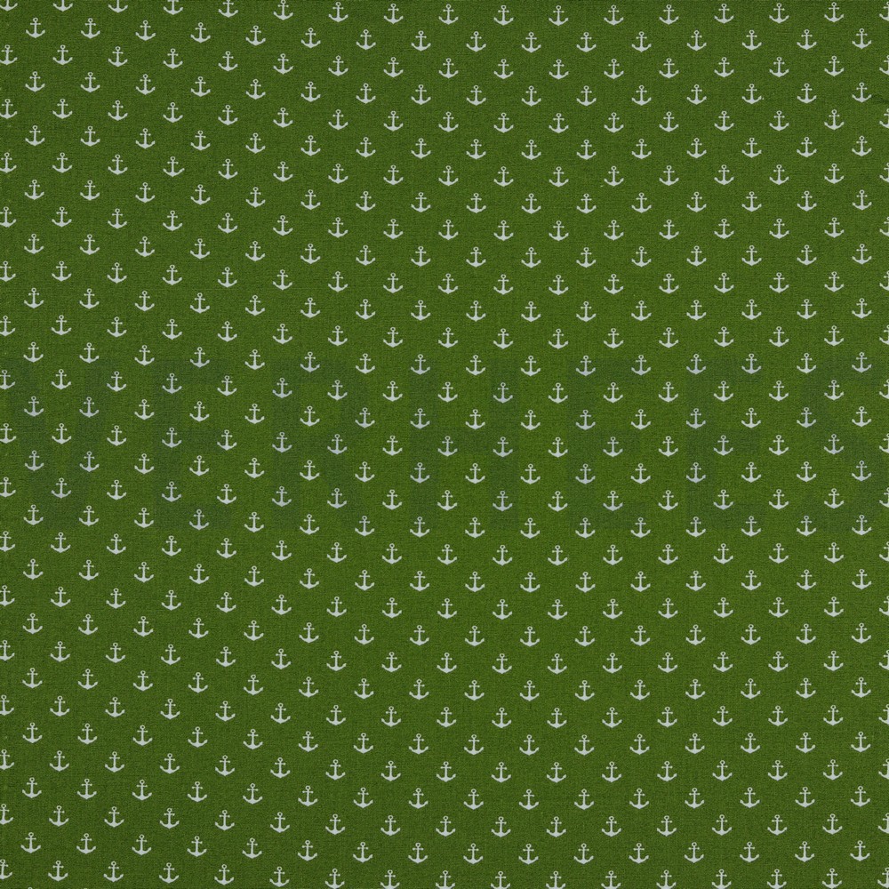 POPLIN PETIT ANCHOR GREEN (hover)