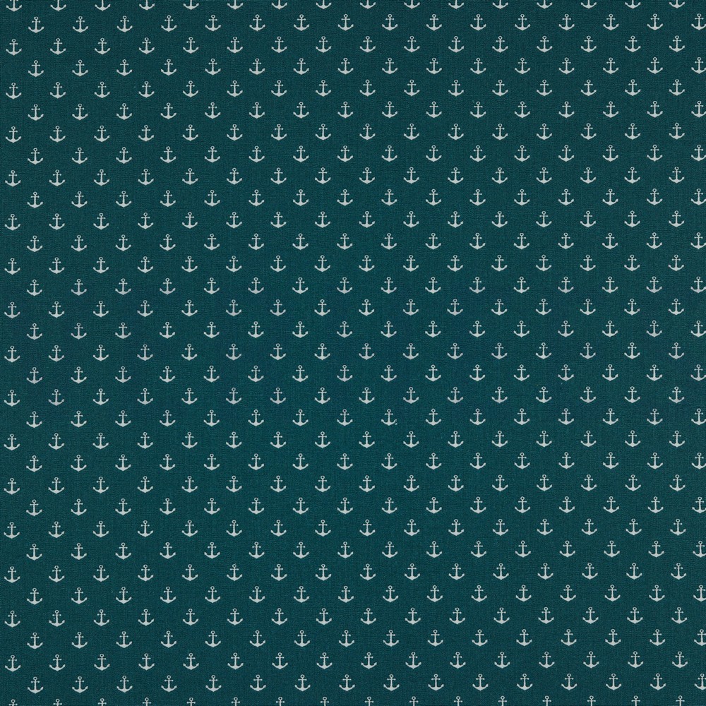 POPLIN PETIT ANCHOR PETROL (hover)