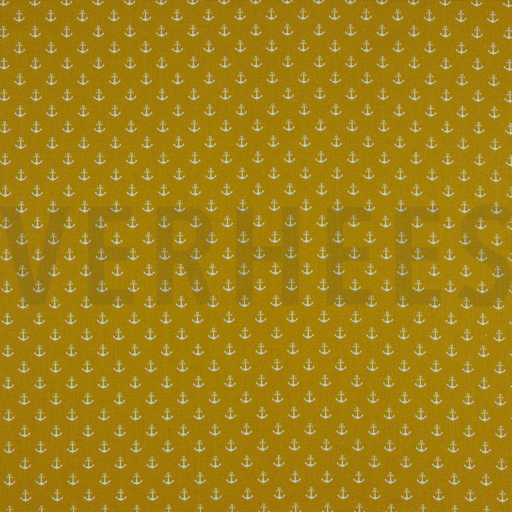 POPLIN PETIT ANCHOR OCHRE