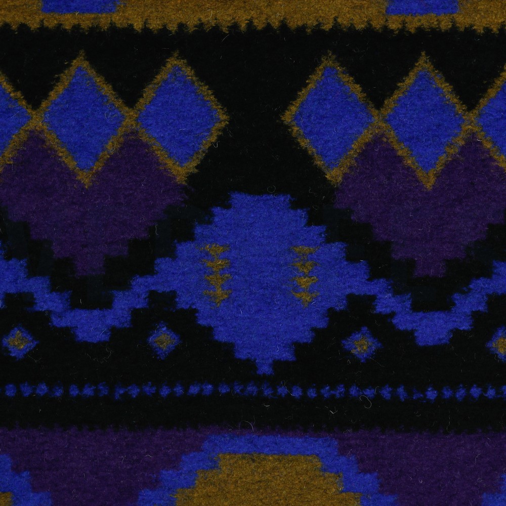 JACQUARD COBALT/BORDEAUX