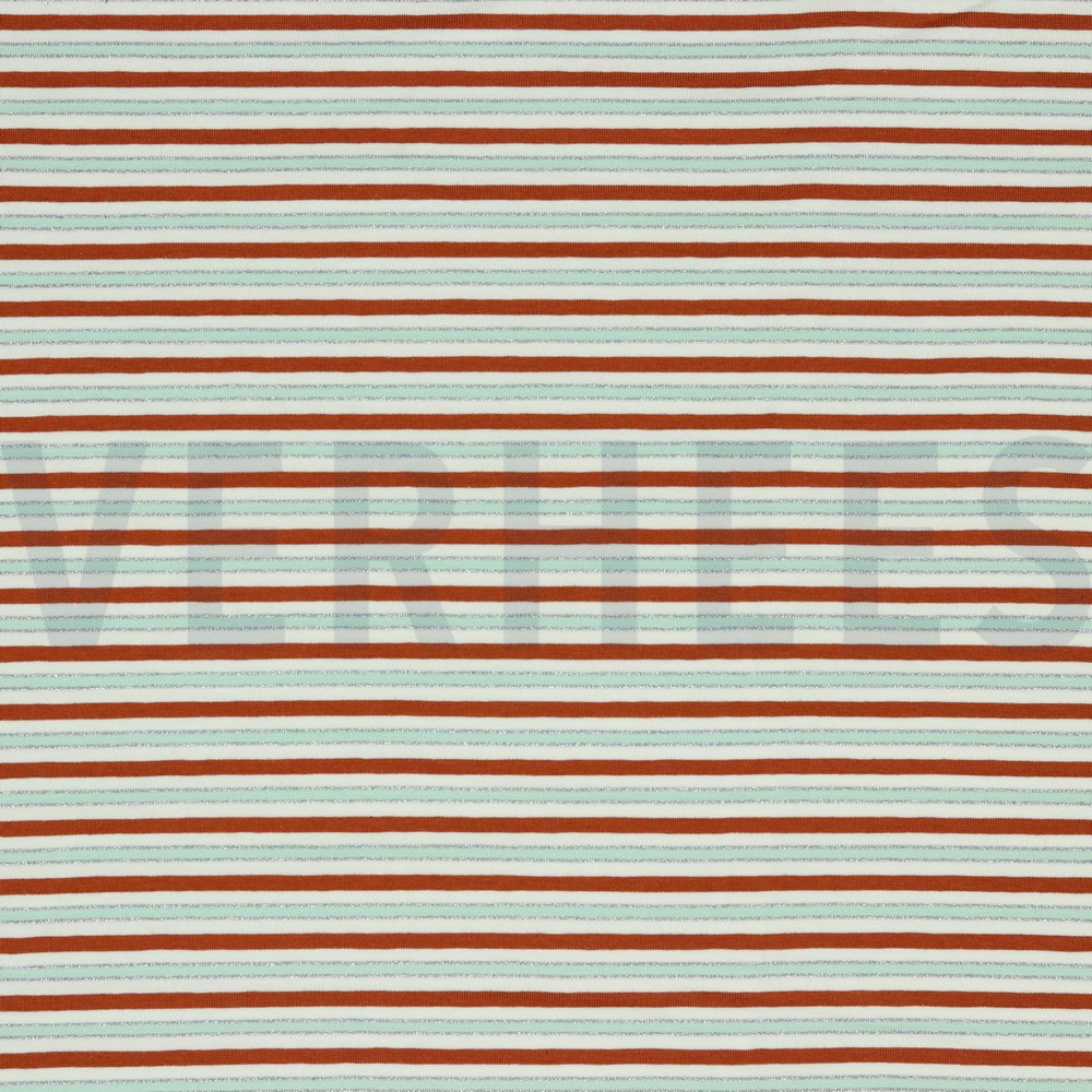 JERSEY STRIPES LUREX TERRA/SILVER