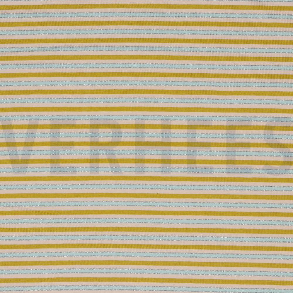 JERSEY STRIPES LUREX OCHRE/SILVER