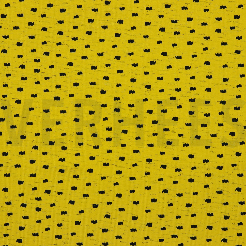 JERSEY ITALIAN DOT SHAPES OCHRE (hover)