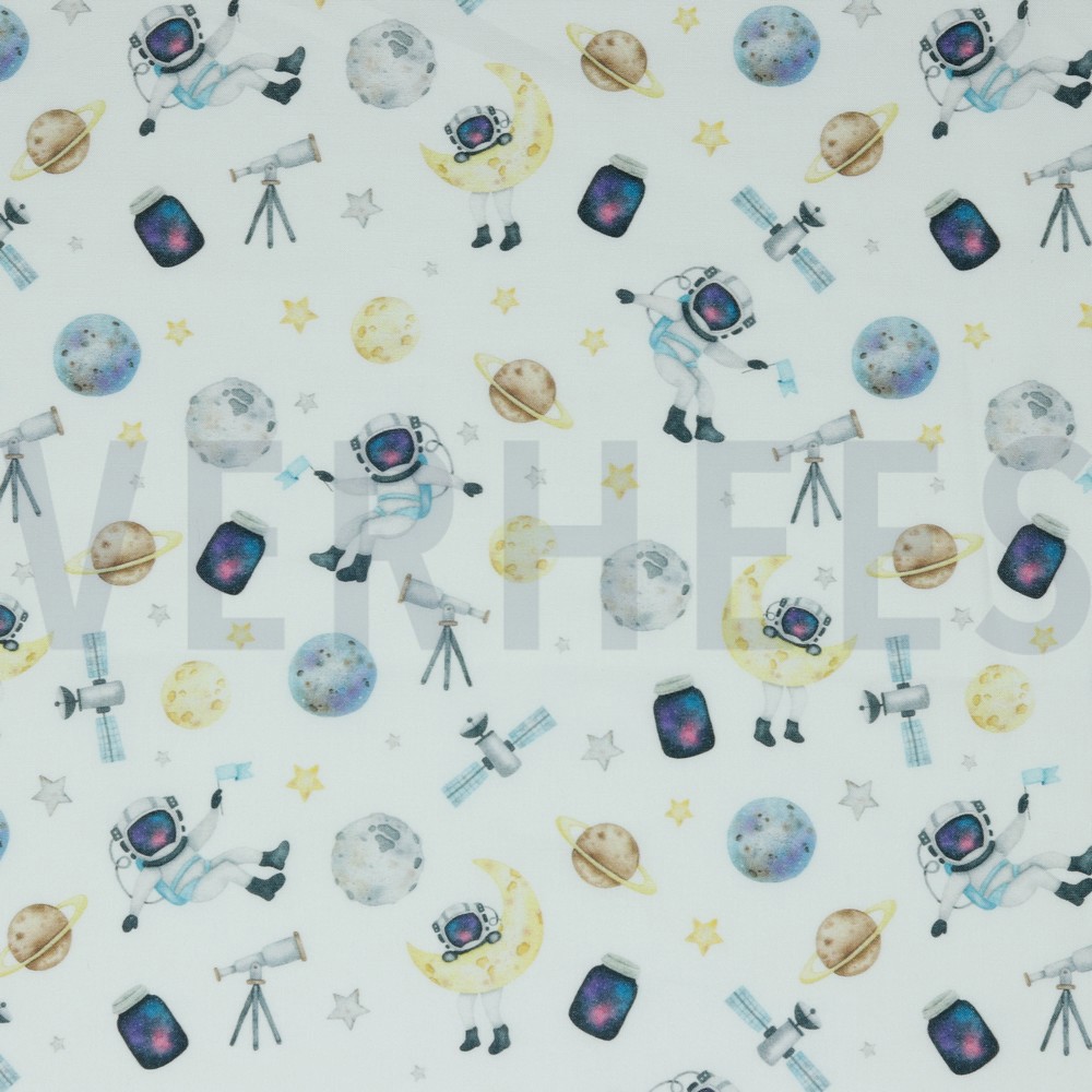 POPLIN DIGITAL SPACE WHITE