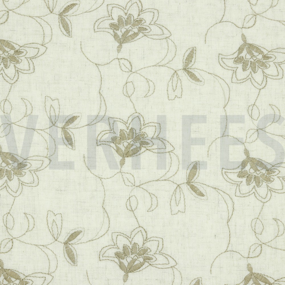 LINEN VISCOSE EMBROIDERY NATURAL (hover)