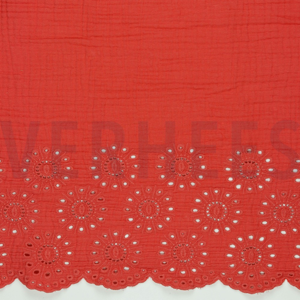 DOUBLE GAUZE BORDER 1-SIDE CORAL