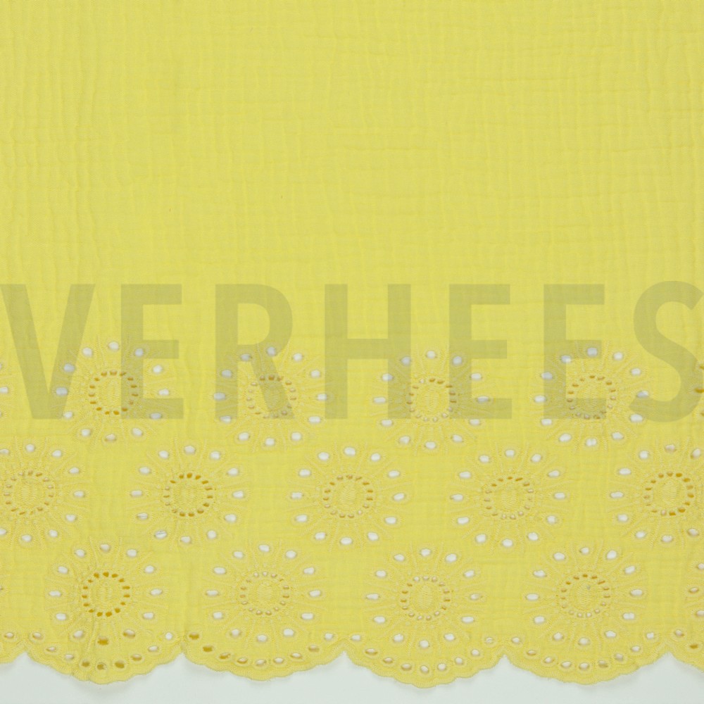 DOUBLE GAUZE BORDER 1-SIDE SOFT YELLOW