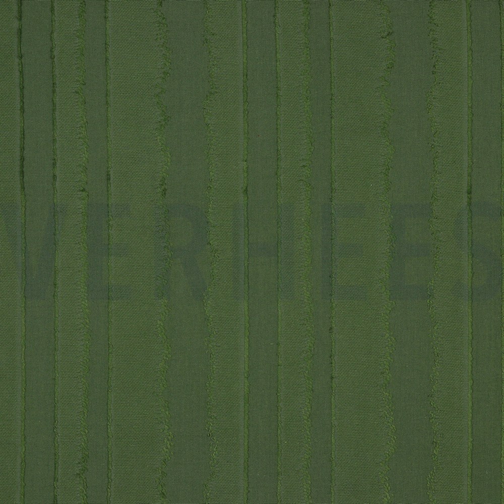 COTTON JACQUARD STRIPES ARMY GREEN (hover)