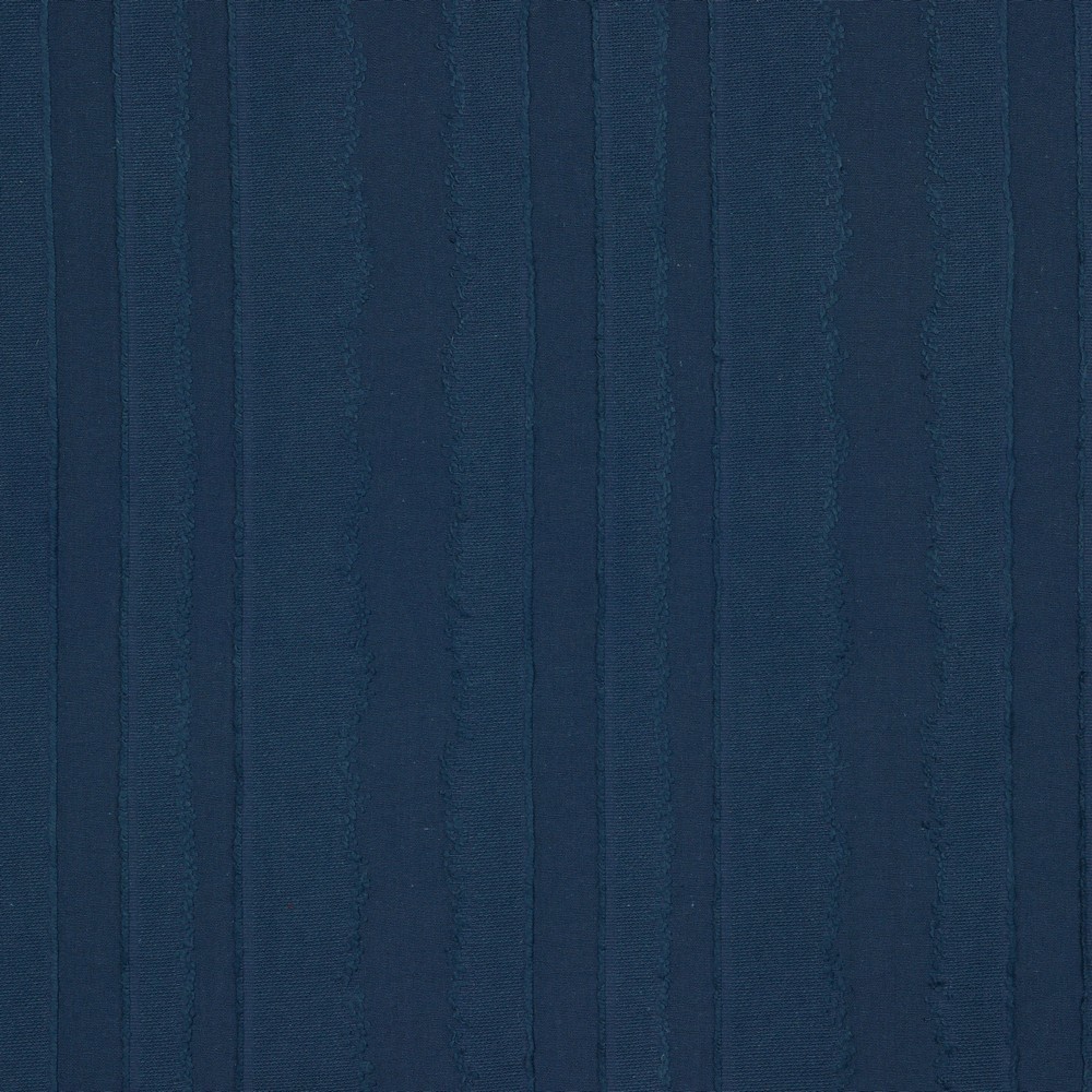 COTTON JACQUARD STRIPES INDIGO BLUE