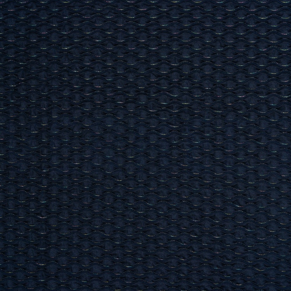 JACQUARD JERSEY LUREX NAVY