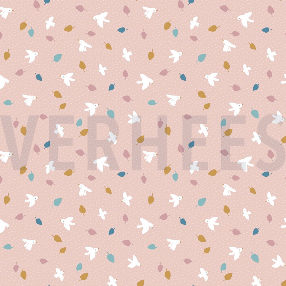 POPLIN LITTLE BIRDS POWDER (hover)