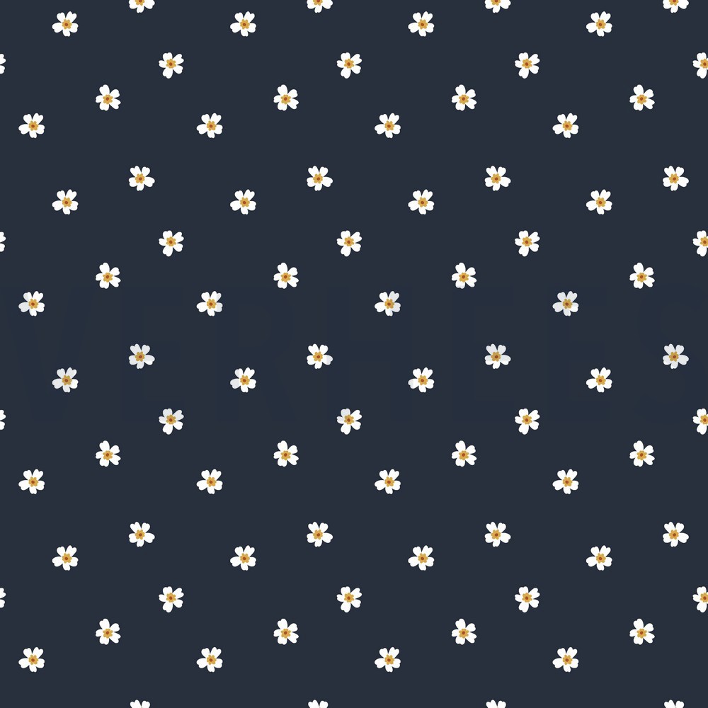 FRENCH TERRY FLOWERS NAVY