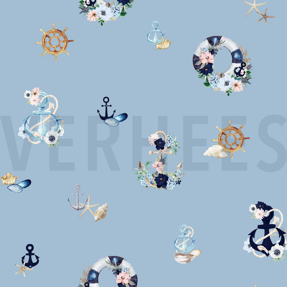 CANVAS DIGITAL ROMANTIC NAUTICAL LIGHT BLUE (hover)