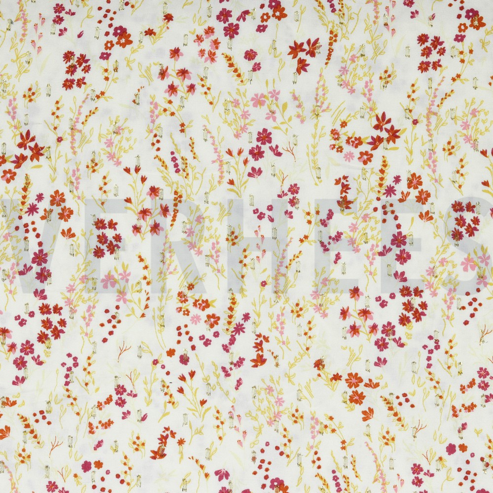 VISCOSE LUREX DITSY FLOWERS OFF WHITE (hover)