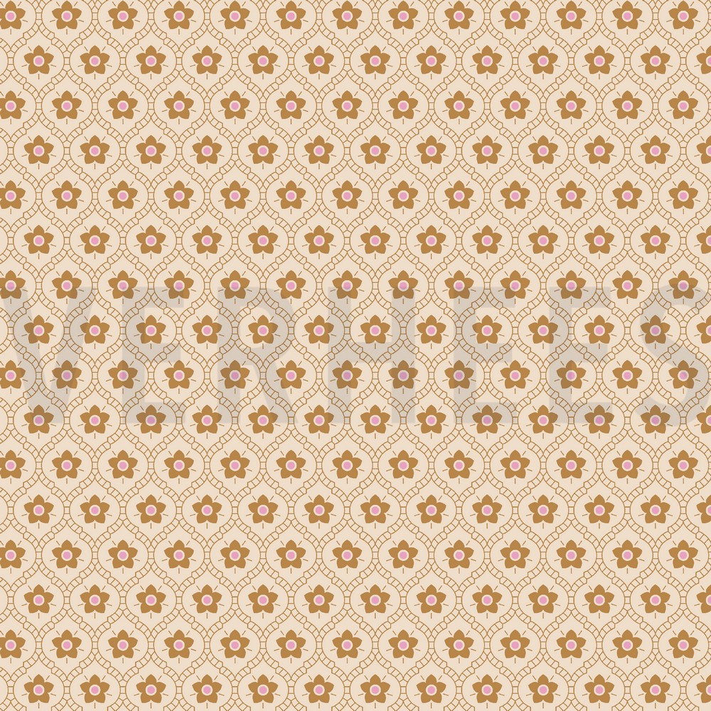 POPLIN FLOWERS SOFT PEACH