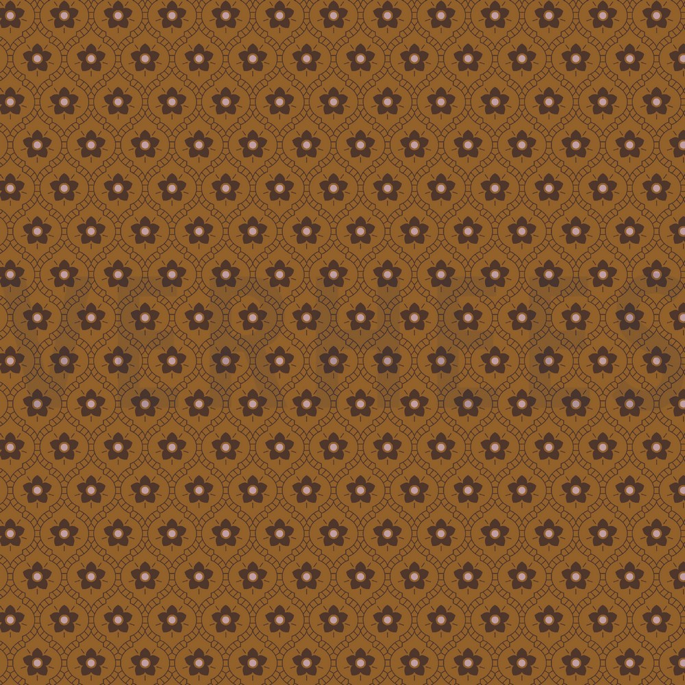 POPLIN FLOWERS LIGHT BROWN (hover)