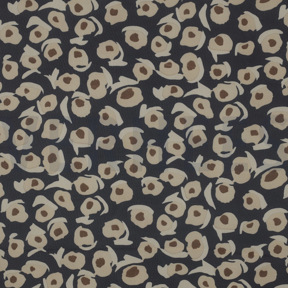 CHIFFON ABSTRACT NAVY / SAND (hover)