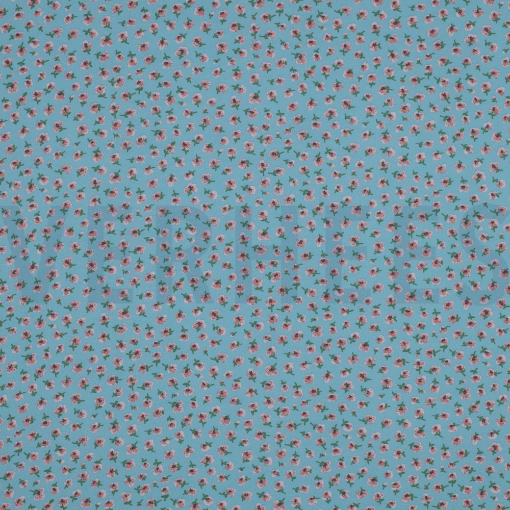 CHIFFON FLOWERS SKY BLUE