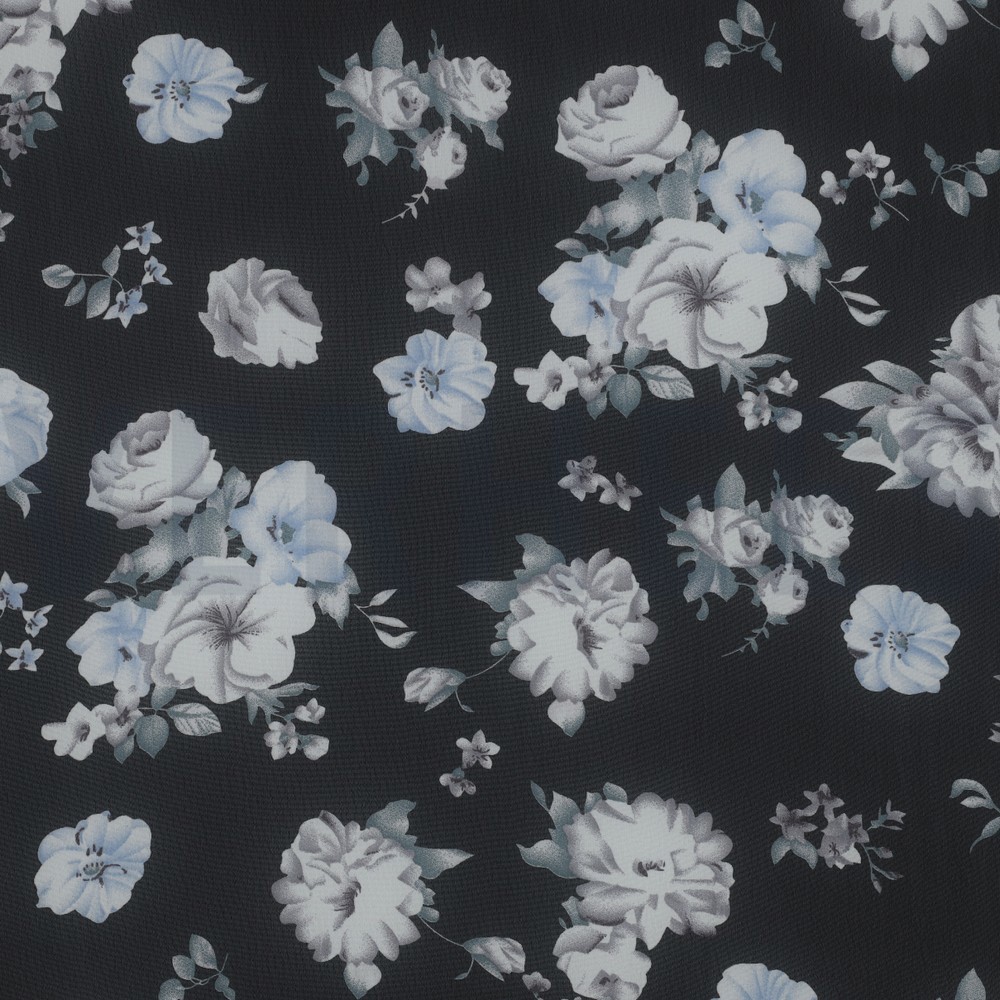 CHIFFON FLOWERS BLACK (hover)