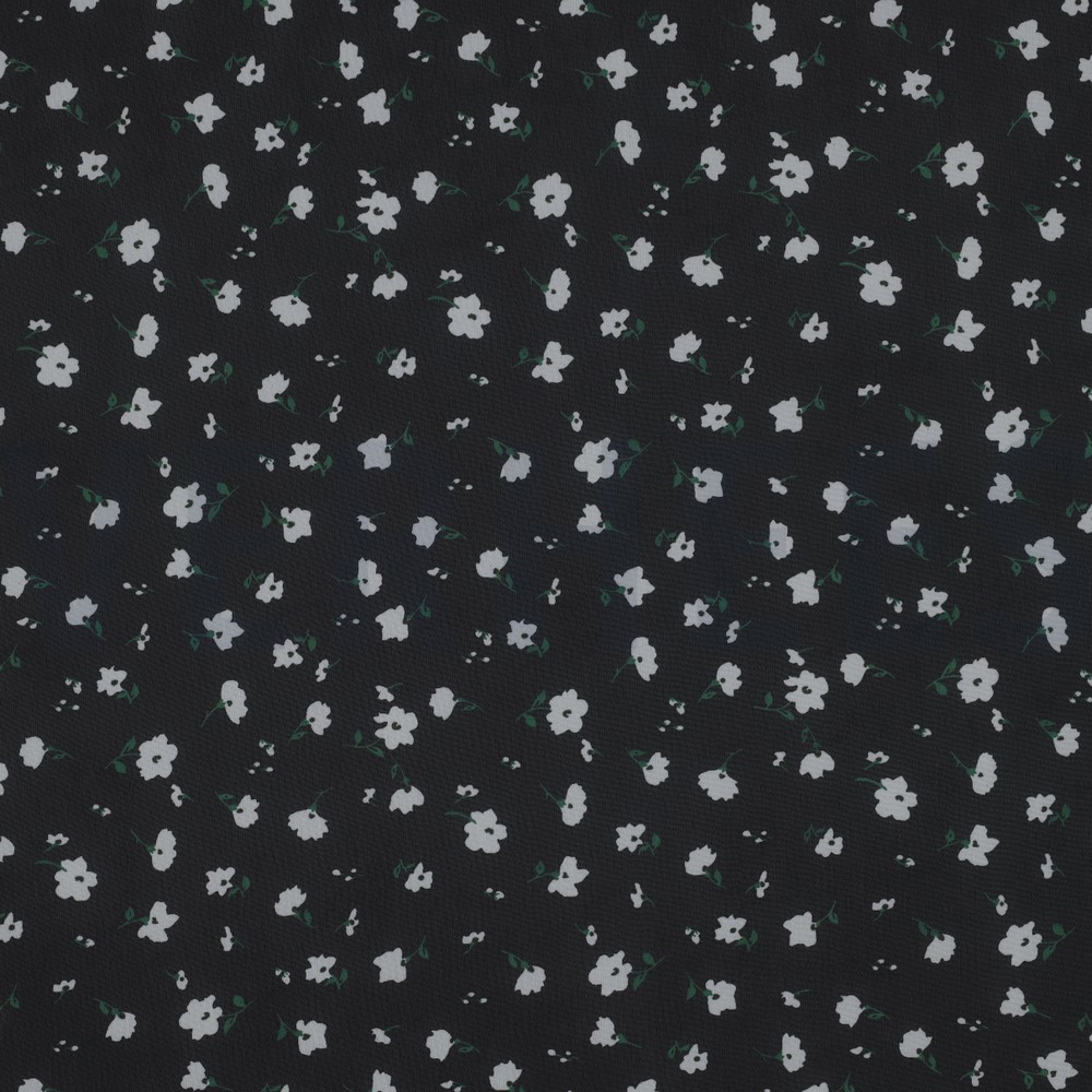 CHIFFON FLOWERS BLACK / WHITE (hover)