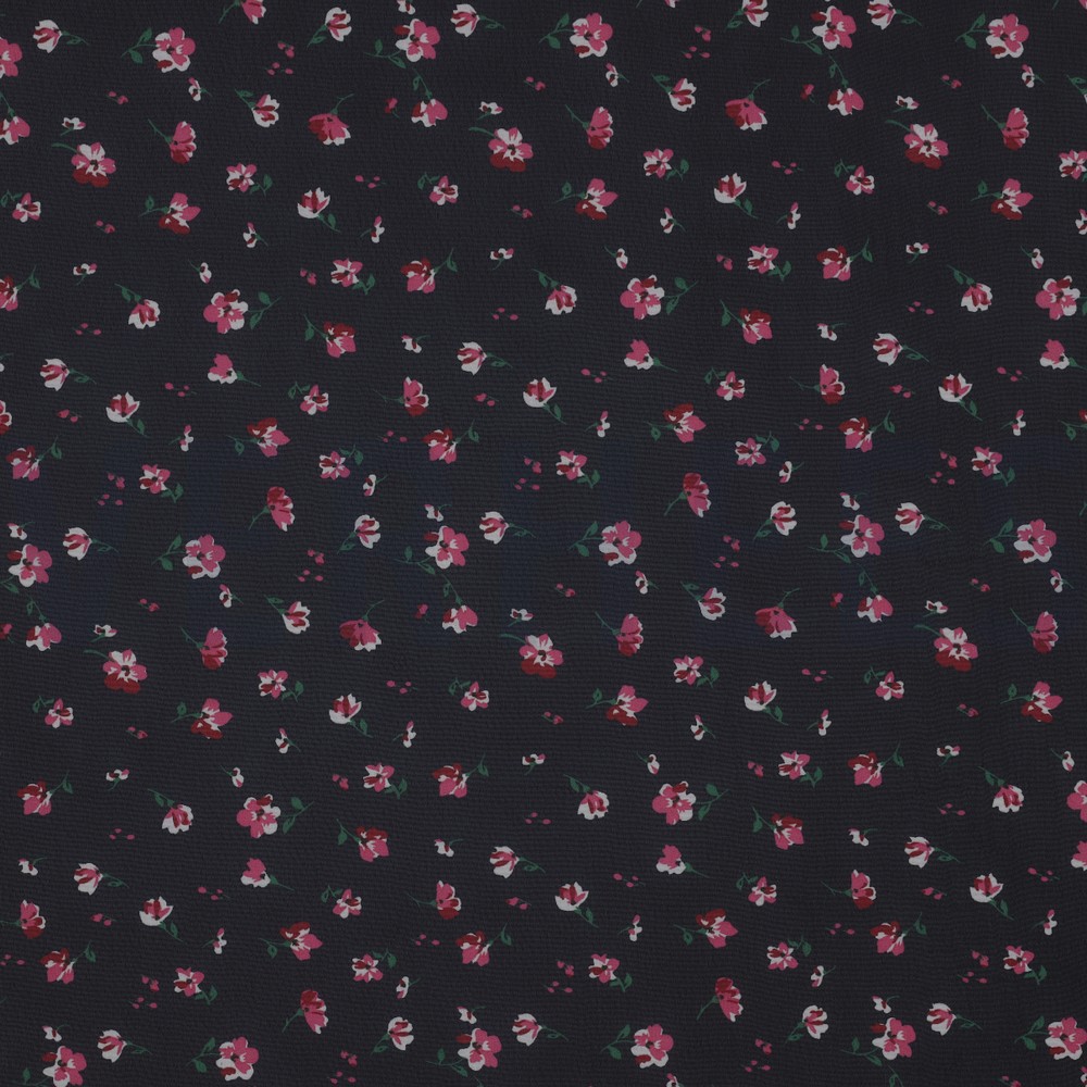 CHIFFON FLOWERS NAVY