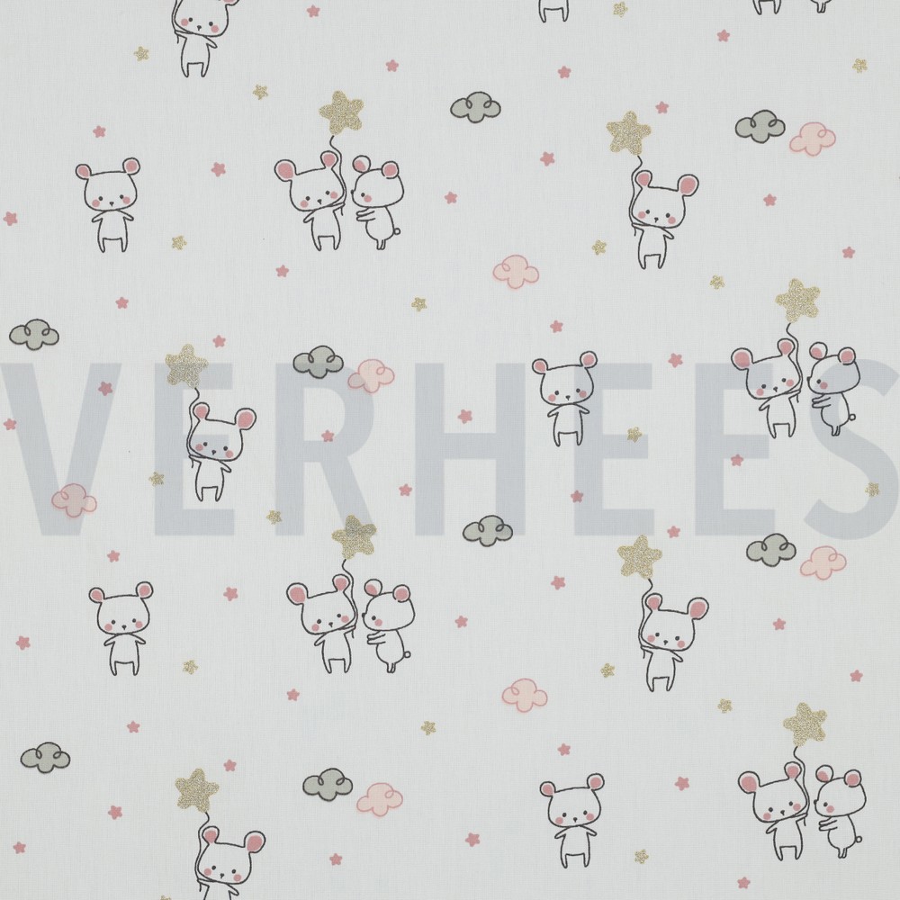 POPLIN GLITTER SWEET MOUSE ECRU (hover)