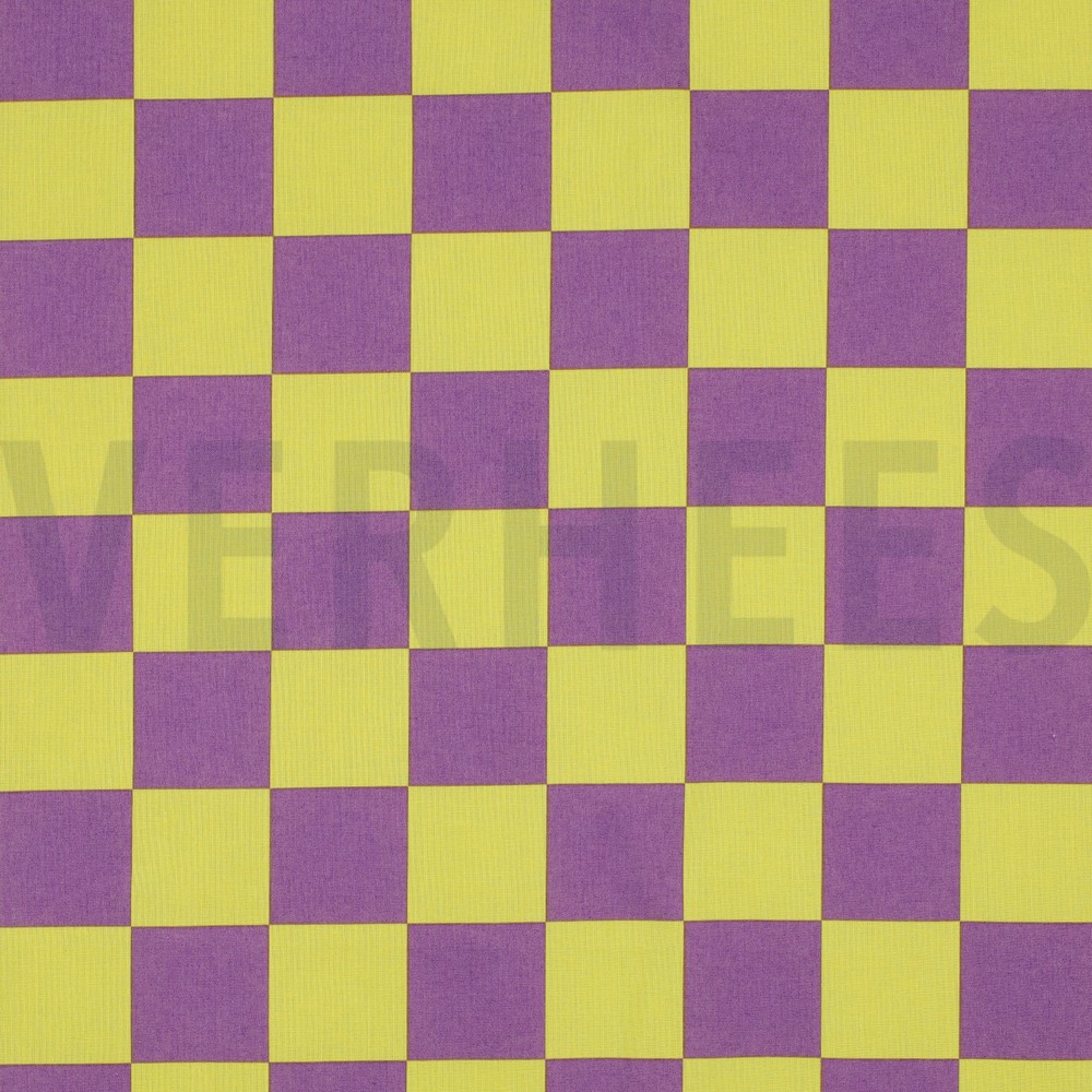 COATED COTTON CHECK YELLOW / PURPLE (hover)