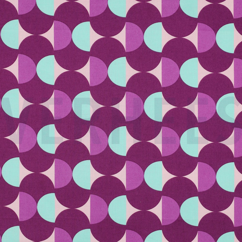 COATED COTTON GRAPHIC PURPLE