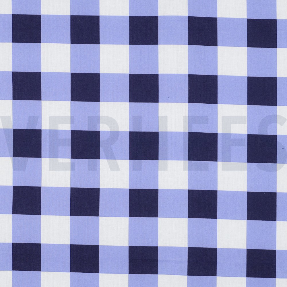 COATED COTTON CHECKS BLUE