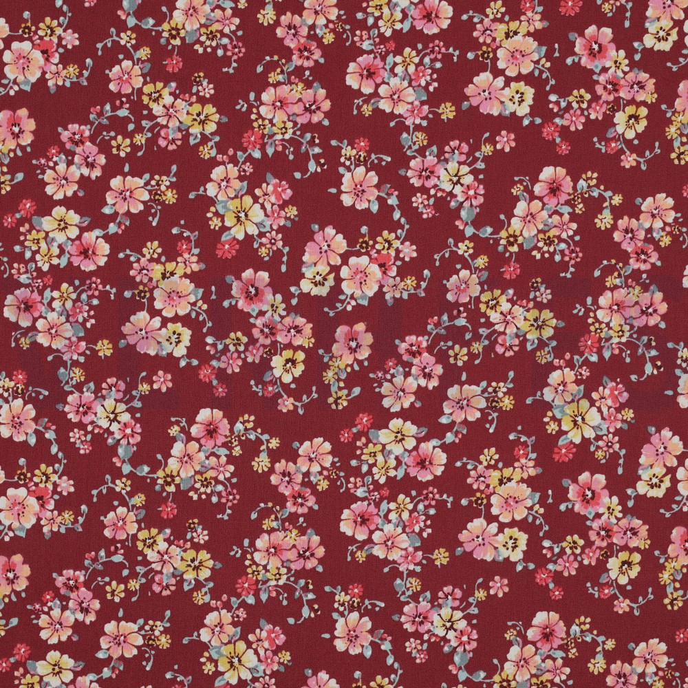 COATED COTTON FLOWERS BORDEAUX (hover)