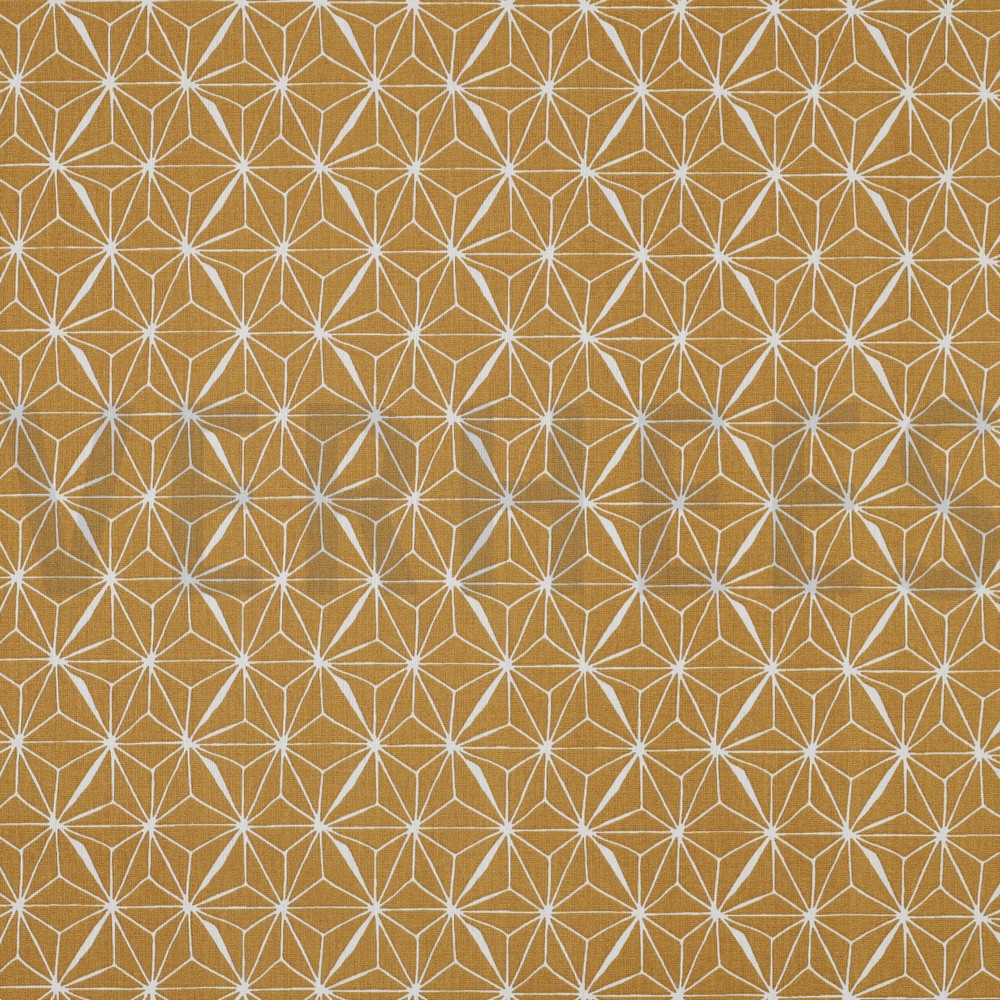 COATED COTTON ABSTRACT OCHRE